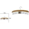Gruccia Multipla Salvaspazio Legno Metallo Con Ganci Per Cinture Cinte dfh