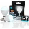 Aigostar Lampadine LED G45 E14 11W 1060lm 6500K Fredda 20 Pezzi