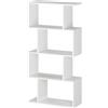Does not apply Libreria Scaffale 140 X 70 X 30 Cm WM074-WM Scaffalatura Con 4 Ripiani Bianco Op