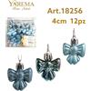 Serie Set 12 Pezzi Palle Palline Albero Di Natale Fiocco Celeste 4cm Addobbi bal