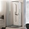 Idralite BOX DOCCIA ANGOLARE CABINA CRISTALLO VETRO SCORREVOLE 6MM CURVO SEMICIRCOLARE