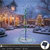 Aigostar Albero Natale Cono Solare 66 LED Multicolore 100cm IP65 Esterno