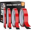 Nastro Biadesivo 3,0 M × 4 Rotoli, Nastro Adesivo in Schiuma Extra Forte, Nastro