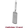 Set 12 Pezzi Grattugia Verticale Gratta Formaggio Scorza Acciaio Inox Cucina moc