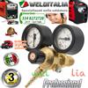 Oxyturbo RIDUTTORE DI PRESSIONE ACETILENE 2 MANOMETRI A VITE SALDATURA CANNELLO OXYTURBO