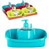 Set 6 Pezzi Portaspugna Con Dispenser Sapone Liquido Plastica Colorata hmj