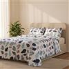 Enrico Coveri Set copripiumino in cotone Matrimoniale Enrico Coveri Oak azzurro