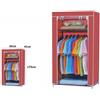 Armadio Guardaroba Tessuto Tnt 60x45x175cm Cabina Appendiabiti Acciaio dfh