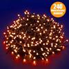 Catena Luci Di Natale 240 Minilucciole Led Bianco Caldo Filo Verde Albero dfh