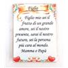 Calamita Magnete Magnetino Rettangolare Idea Regalo Frasi Dedica Figlio moc