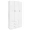 HEMAX Armadio Guardaroba Spazioso Mobile Camera Ante Legno 90x42x180 cm