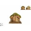 Capanna Vuota Con Corteccia E Muschio 37x28x18cm Presepe Natale dfh