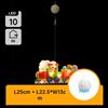 Aigostar Ciondolo Treno Natalizio 10 LED Calda Batteria Ventosa IP20