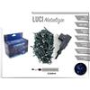 Luci Natale Albero 100 Led Luce bLU Filo Verde 5x9mt Ip44 52701A dfh