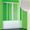 Forte PORTA DOCCIA SOPRA VASCA IN PVC CRILEX ACRILICO 2 ANTE SCORREVOLI BOX
