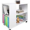 Does not apply Libreria Bassa Scaffale 5 Ripiani Con Ruote in Legno Antigraffio Con Strato Mela
