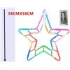 Stella Natalizia Luminosa LED Neon Flex RGB 58x58cm Telecomando Decorazione sus