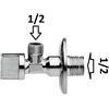 Rubinetto per lavatrice lavastoviglie sottolavabo rosone valvola 1/2 x 1/2 Dfh