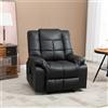 DecHome Poltrona Relax Reclinabile Massaggiante in Ecopelle 94x99x99 cm Nero DecHome