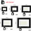 Faro LED Esterno PIR Sensore Movimento IP66 10W-100W Luce Giardino