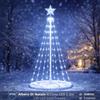 Aigostar Albero Di Natale A Cono LED 1.2m 130 LED Luce Fredda Interno Esterno IP