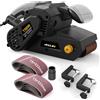 Jellas Levigatrice a Nastro 750W, 2 Nastri Abrasivi, Controllo Variaile, Jellas
