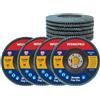 Dischi lamellari 125mm set 10, grana 40/60/80/120, levigatura, ruggine