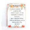 Calamita Magnete Magnetino Rettangolare Idea Regalo Frasi Dedica Nipote moc