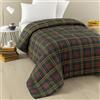 BenasciuttiCasa Trapunta anallergica singola scozzese TARTAN piumone invernale verde
