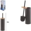 PortaScopino Porta Scopino + Scopettino Wc Bagno Water Nero Legno dfh