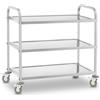 Carrello Portavivande Carrello Di Servizio Carrello Cucina RCSW-3R (Acciaio Inox