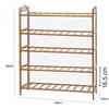 Scarpiera Porta Scarpe 5 Ripiani Piani In Legno Bamboo Scaffale Mobile dfh