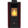 Maurer stufa pellet "Modello 8" 6,9kw 160 mc bordeaux Made Italy CONTO TERMICO