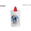 Set 12 Lumini Led Ceri a Batteria Per Preghiera Defunti Votivo Bianco dfh