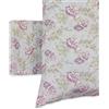 Creole Firenze Lenzuola in cotone completo matrimoniale Rosy Floreale azzurro