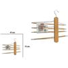 Gruccia Multipla Salvaspazio 4in1 Legno Metallo Vestiti Abiti Pantaloni dfh