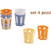 Set 4 Pezzi SottoBicchieri Reggi Sotto Bicchiere Plastica Colorati moc