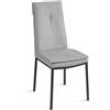 URSO STORE Set 2 sedie in tessuto con imbottitura design moderno per sala da pranzo CIC-943