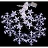 Luci di Natale Tenda Luminosa 12 Stelle Fiocchi Neve LED Luce Bianca Fredda reb