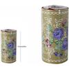 Rotolo Carta Adesiva Parati Mobili Greca Stampa Floreale 10,6cmx5mt 64088 dfh
