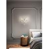 URSO STORE Applique da parete classico in cristallo swarovski cromato 2 luci MS-518