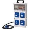 Quadro Distribuzione Secondario Elettrico asc Cantiere 4 Prese CEE Differenziale