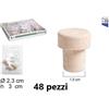 Set 48 Pezzi Tappi Fungo In Plastica Per Bottiglie Diametro 2.3cm bal