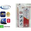 LEOVIN MULTIPRESA ELETTRICA CIABATTA 3 POSTI SPINA 10A INGRESSO 10A / 16A SHUKO BIANCO