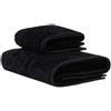 Roberto Cavalli Set bagno 1+1 asciugamano viso e ospite ROBERTO CAVALLI Jaguar nero
