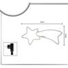Stella Cometa Con Led Luce Fredda 65x30cm Decorazione Natale dfh