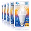 Aigostar Lampadina Globo LED A60 E27 19W Luce Calda 3000K 2000lm 5 Pezzi