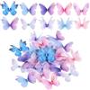 Does not apply 70 Pezzi Farfalle Decorative Decora, Farfalle in Tessuto Con Trapano Adesivi Mur
