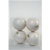 KAEMINGK SFERE PALLINE NATALE AVORIO IN PLASTICA DIAM.100 MM. CF.4 PZ. DECORIS