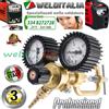 Oxyturbo RIDUTTORE DI PRESSIONE ACETILENE 2 MANOMETRI STAFFA SALDATURA CANNELLO OXYTURBO
